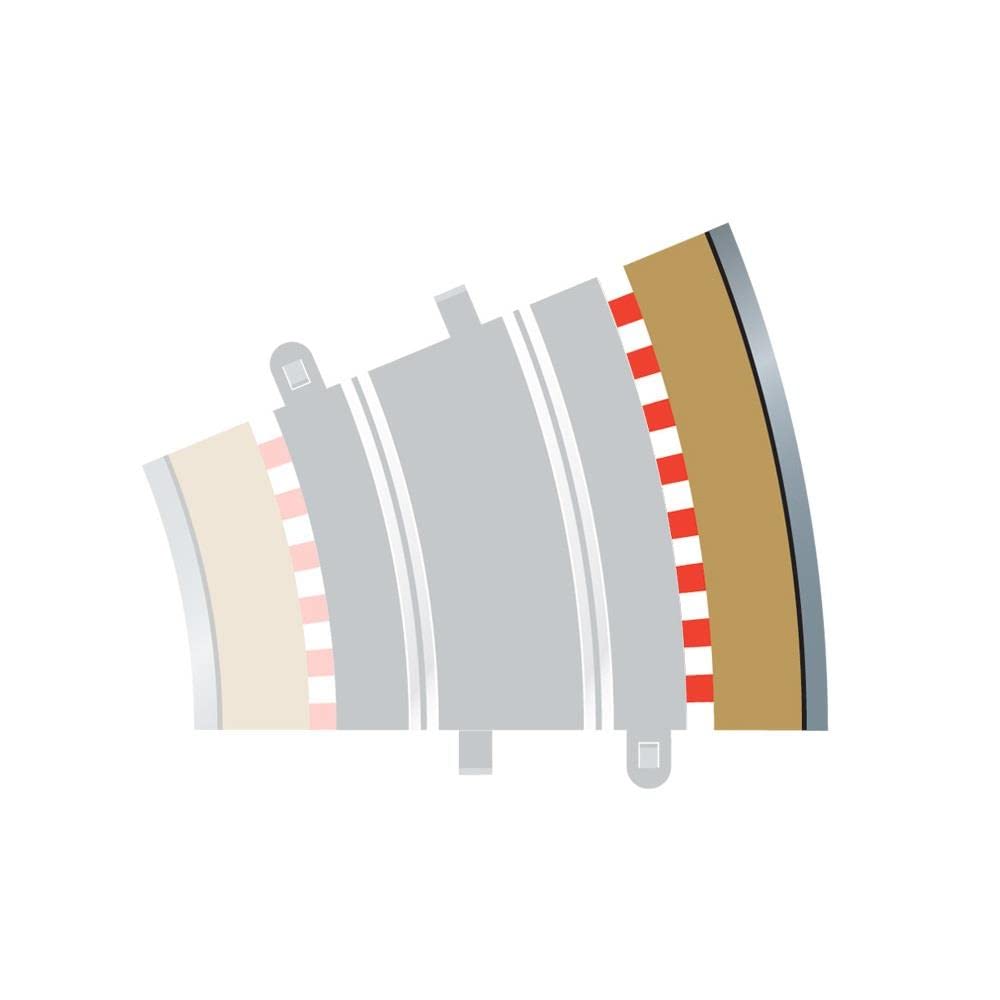 Scalextric C8224 Radius 3 Outer Border/Barrier 22.5 degree 1:32 Scale Accessory
