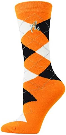 Argoz Rally Orange/White/Black Argyle Socks