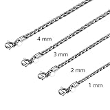 Stainless Steel French Rope Chain Necklace,Set of 4