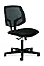 HON Volt Fabric Office Chair with Mesh Back, Home Desk Chairs with Wheels, Ergonomic Recline and Center Tilt, Black