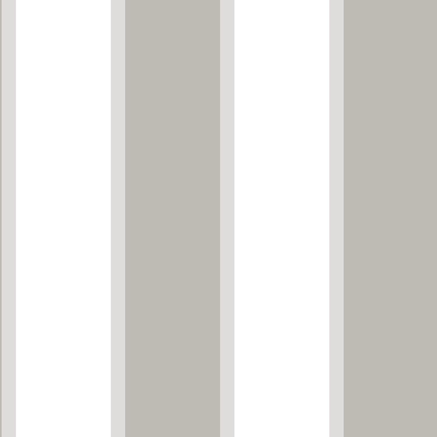Galerie G67552 Smart Stripes 2, Tri-Colour Wide Stripes Design Wallpaper, Grey/White/Silver, 10m x 53cm