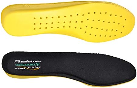 SAFETOE Comfort Memory Foam Insoles for Men & Women - J012 Orthotic Flat Feet Shoe Insoles for Plantar Fasciitis with Arch Support, Winter Odour Work Boots Gel Insoles for High Heels with Big Size