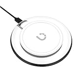 Fast 10W Wireless Charger, BEZALEL Qi10 Qi Charging Pad Compatible with Galaxy Note 9/8/5 S9/S8/S7 Xperia XZ3 iPhone XS/XS Max/XR/X/8 Plus, 5W Speed for Pixel 3 XL [Sleep Friendly] No AC Adapter White