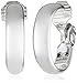 Anne Klein Classics Silver-Tone Medium Hoop Clip-On Earrings