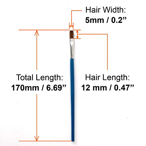 50 Pieces Value Pack of Flat Paint Brush, Synthetic Sable Soft Hair, Small Size, Short Handle, Bulk  - //coolthings.us