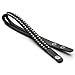 Top Plaza Mens Womens Black Genuine Leather Cuff Bracelet Metal Spike Studded Punk Rock Biker Bracelets Adjustable Bangle Wrap Wristband