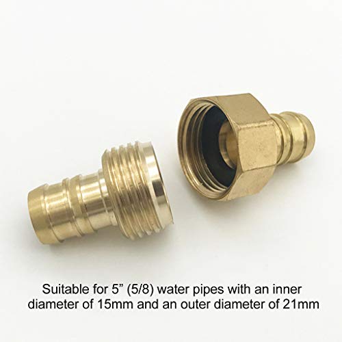 PE verschraubung, Metall US Standard Gewinde 5/8 "Gartenwasserrohrverbindung mit Edelstahlklemme – Bild 5