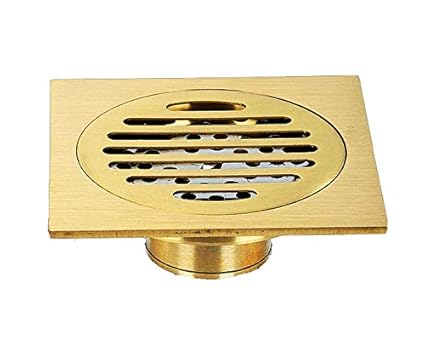 Lheng Brass Single Use Straight Pattern Shower Floor Drain Anti