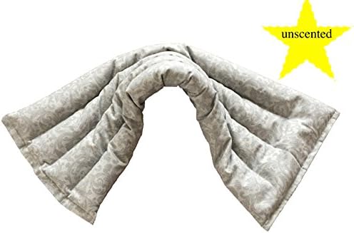 UNSCENTED Microwavable Herbal Heating Pad- Flaxseed &amp; Cherry Pit Filler (Dove Grey)