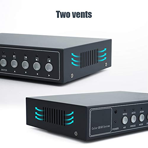WiseupTM 8Ch Color Video Quad Splitter CCTV Security Mulitplexer Processor with Audio PIP
