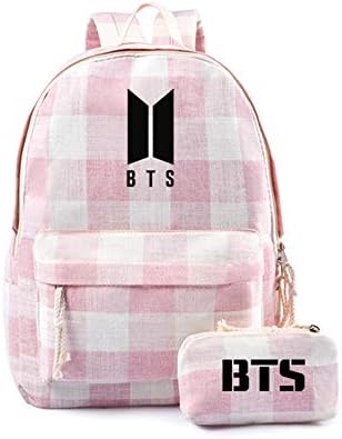 YDHK Kpop BTS Backpack with Pencil case Suit Suga Jungkook Canvas Bag/school bag/Rucksack