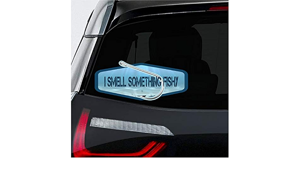Amazon Com Makoroni I Smell Something Fishy Fishing Car Magnet Magnetic Bumper Sticker 3 5x8 Or 4x10 Inc Automotive