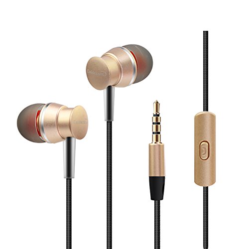 Wired in-ear metal earphones, stereo bass headphones wi…
