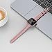 TOYOUTHS Leather Strap Compatible with Fitbit Versa Bands Women Men Slim Genuine Leather Wristbands Replacement for Versa Lite Edition Accessorie (Blush Pink + Rose Gold Buckle)