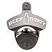 Barware Gear Wall Mount Bottle Opener Beer Thirty with Free Stainless Steel Mounting Screws. Pop the cap and open your Beer and Soda in Style. Wall Hung Beer Opener for Bar or Kitchen. Gun Metal Black