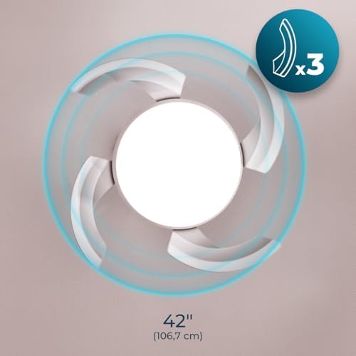 Deckenventilator EnergySilence Aero 4500 Puzzle Invisible Black&DarkWood. 30W DC-Motor, 4 Hocheffiziente Flügel, 6 Einstellbare Geschwindigkeitsstufen, mit Sommer-/Winterfunktion