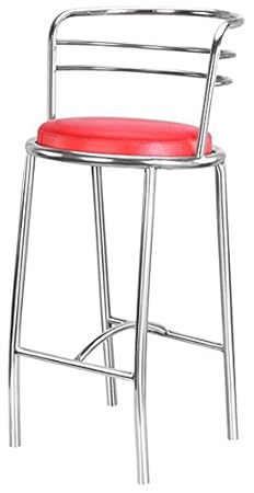 Steel Craft Magna Revolving Bar Chair in Red with Hydraulic Mechanism