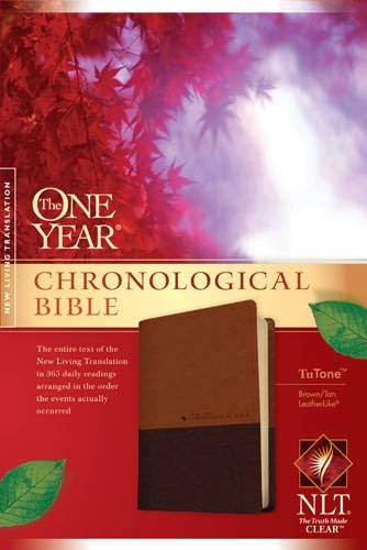 NLT One Year Chronological Bible TuTone Brown Tan Leather Like Imitation Leather – 1 Nov. 2011