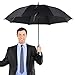 62 Inch Automatic Open Golf Umbrella - Extra Large Oversize Double Canopy Vented - 210T Teflon Rain Repellant Protection Sun, Rain, Sports - Windproof Waterproof Stick Umbrellas, Formal Black