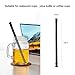 Pack Collapsible Reusable Straws, Food-Grade Foldable Silicone Drinking Straw with Portable Case and Cleaning Brush, for Cold Beverage, Coffee and Smoothie. (Brown, Pink)