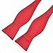 PenSee Mens Self Bow Tie Solid Red Jacquard Woven Silk Bow Ties