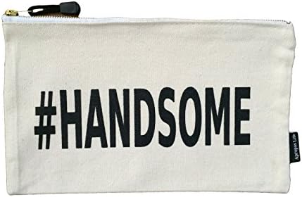 Canvas Pouch -All Purpose Personal Gadget Organizer, Multi-use Toiletry Bag, Cosmetic Case, Travel Organizer, Tech Accessories, Bill Organizer, First Aid Kit, Dopp Bag(12.5"x7.5") (12.5 IN, HANDSOME)