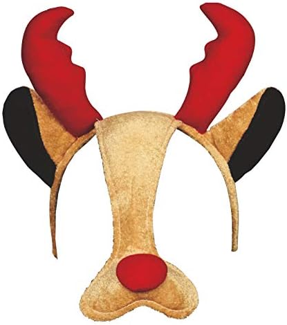 Signature Wholesale Novelty Christmas Xmas Snowman Reindeer Rudolph Fancy Dress Headband Mask - Reindeer