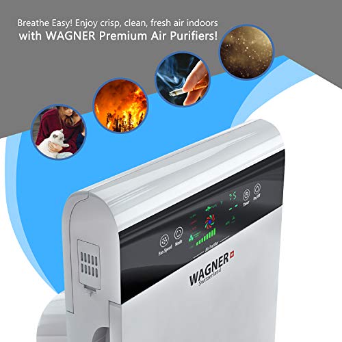 WAGNER Switzerland Premium Air Purifier H883, Swiss iSense Technology