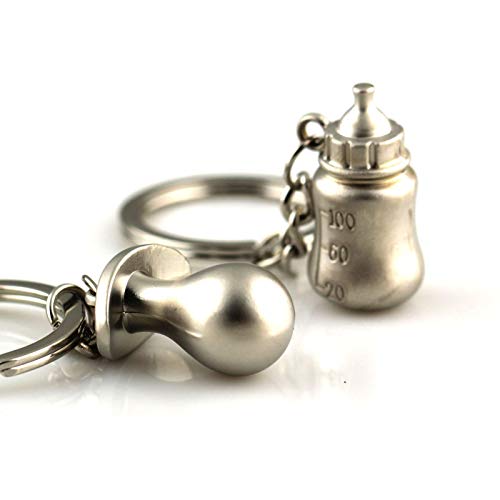 image for Maycom Baby Bottle Pacifier Couple Keychain Creative Fashion Funny Sil