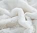 Throw Blanket Luxury White Roses Faux Fur with Sherpa 63x87 From Tache