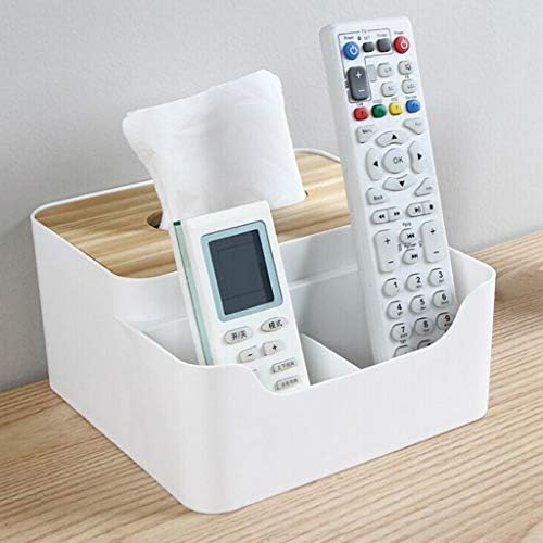 Hefu Home ☪ Multi-Grain Tissue Box Creative Desktop Wood Cover Tray Home Living Room Coffee Table Simple Plastic Remote Control Storage Box