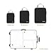 Set of 3 Gonex Packing Cubes, Clothing Compression Cube Extensible Storage Bags Organizers(Black)