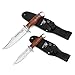 MOSSY OAK 2-pieces Bowie Knife Fixed Blade Hunting Knives with Leather Handle primary