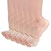 Flammi Women's 5 Pairs Toe Topper Socks Peep Toe Half Toe Socks Cotton (Khaki)