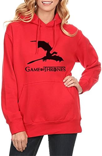 Renee Ander Simple Hoody Fleece Winter Sweatshirt Hot For Women GAME OF THRONES Print Female Pullover Sportswear Tracksuit red XL