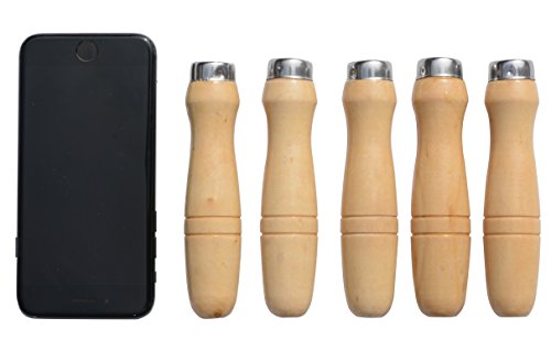 Wooden File Handle with strong metal collars For 8.5''-15'' File (5 pack) (Large)