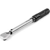 TEKTON 1/4 Inch Drive Micrometer Torque Wrench | TRQ50402 | (20 - 200 in-lb), Dual-Direction, Certificate of Calibration
