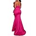 SEBOWEL Women's Sexy Off The Shoulder Oversized Bow Applique Evening Gown Party Maxi Dress