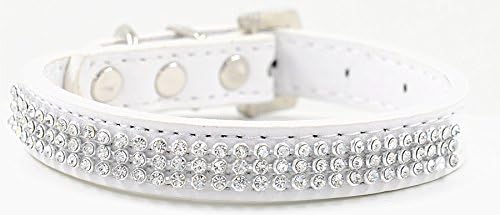 Bling Rhinestone Dog Pet Cat Puppy Pu Leather Collar Crystal Diamonds size S M