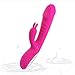 CKSOHOT Rabbit Dildo Vibrator G-Spot Clitoris Stimulation,Handheld Wireless Waterproof Vagina Vibration with 10 Patterns Powerful Dual Motors Vibrating Adult Sex Toy for Couples(Pink)
