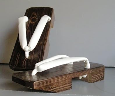 Amazon 履物の専門店高田屋 焼桐の庭下駄 珍しい下駄g 50 下駄 草履