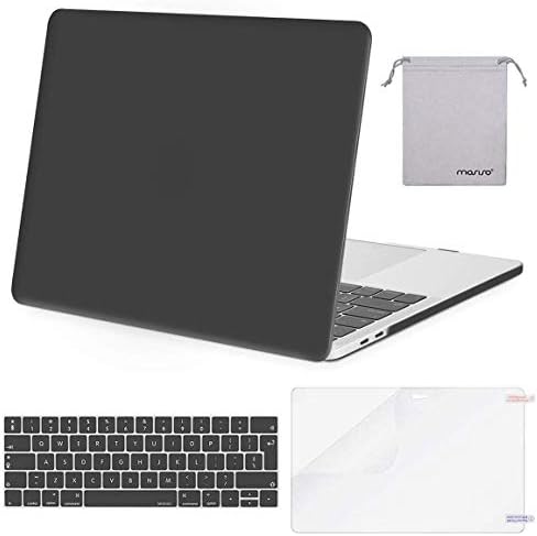 Usb C 2 4 Thunderbolt 3 Ports Smooth Soft Touch Hard Case For Macbook Pro 13 Inch Ueswill Macbook Pro 13 Inch Case 18 17 16 With Without Touch Bar Serenity Blue A19 A1706 A1708