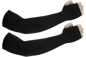 JUSDIQIR Sun Protection Arm Sleeves With Thumb Holes for Men Women,Cooling Compression UV Arm Cover,Outdoor Sports Sleeve Arm