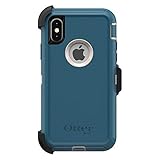 OtterBox Defender Series Screenless Edition Case & Holster for iPhone X/Xs (Renewed) - Big Sur (Pale Beige/Corsair)