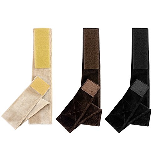 Aboat 3Pack wig grip Flexible Velvet Headband Adjustable Fastern Wig Band, Tan Brown and Black - Thumbnail 6
