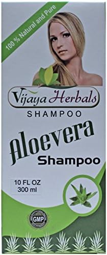 Vijaya Herbals Aloevera Shampoo for Advanced Haircare and Hairfall Control - 100% Natural and no chemicals.