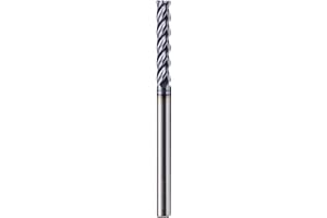 BestParts High Performance Solid Carbide Long End Mill - AlTiN Coated, 30 Degree Helix, 4 Flute, 1/4" Cutting Diameter, 1/4" Shank Diameter, 1-1/2" Length of Cut, 4" Overall Length, Square End
