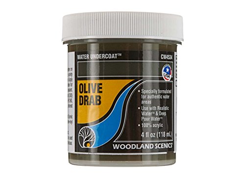 Woodland Scenics WOO-CW4534 Water Under-Coat, Olive Drab