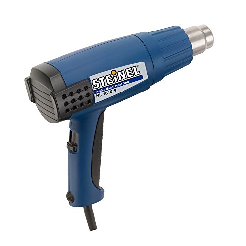Steinel HL 1810 S General-Purpose Heat Gun, Three Stage Professional 120 V Hot Heat Tool with Duratherm Heating Element, 1400 W Hot Heat Blower with cool air stage, Non-slip soft stand and Industrial grade rubber power cord, 34820