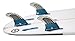 FCS II Performer Performance Core Carbon Thruster Fin Large Teal